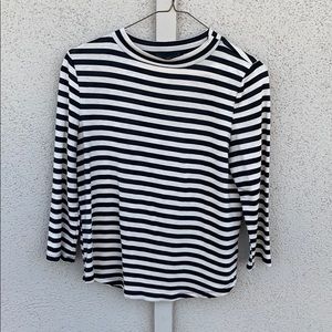 High neck striped shirt